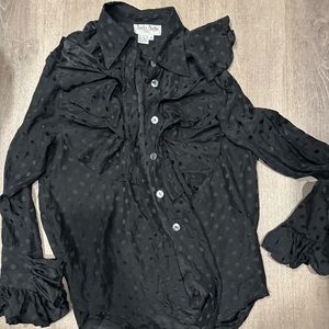 Silk black blouse small
